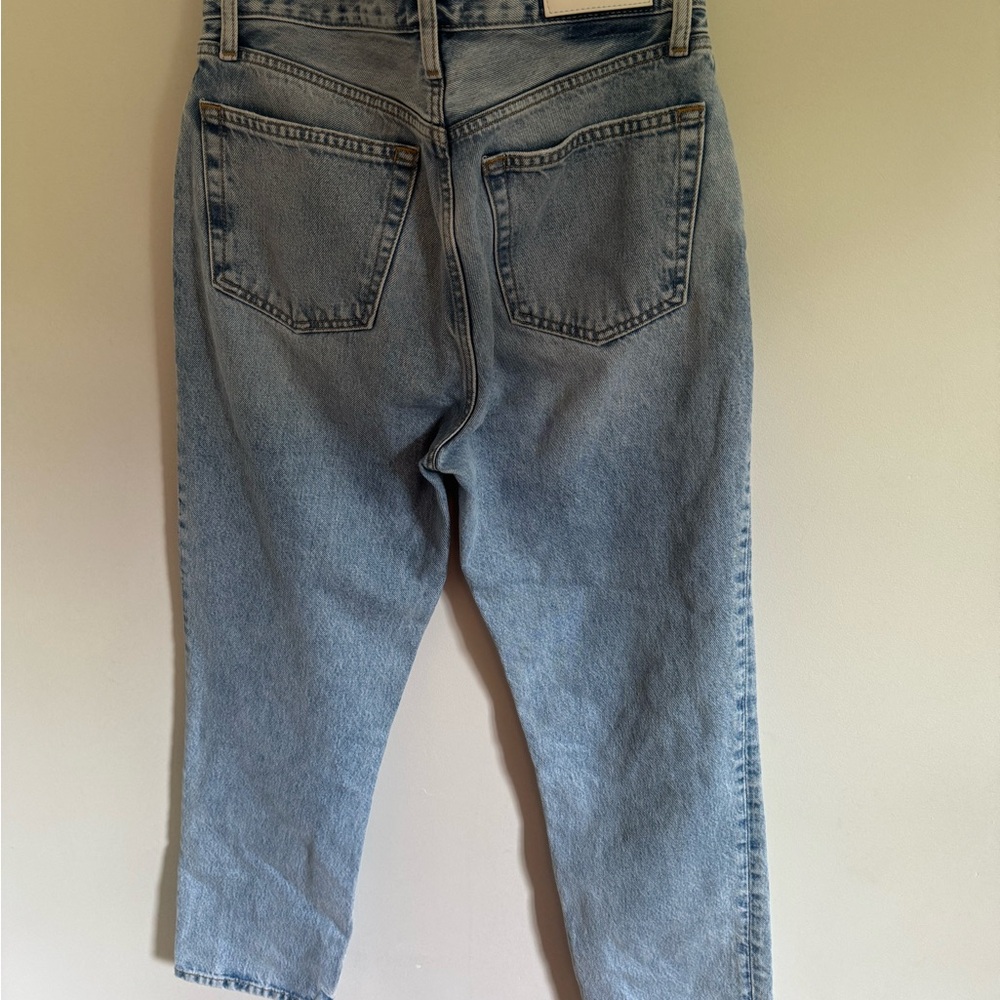 Re/Done Relaxed Light Blue Jeans with button fly NWOT size 28 - Picture 4 of 7